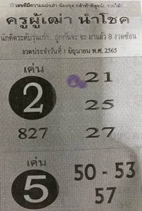 แทงหวย88 หวยครูผู้เฒ่านำโชค