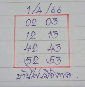 หวย 24 บ้านไผ่เมืองพล 1/4/66