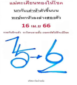 หวยมาแรง กุมารทองให้โชค 1/5/66