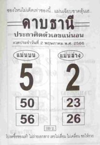 เว็บหวยสด ดาบธานี 2/5/66