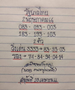 เว็บหวย มิสเตอร์บอล 2/5/66