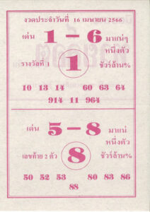 เว็บหวย ล็อต 16/4/66