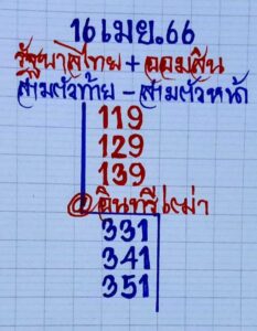 ตรวจหวย อินทรีเฒ่า 16/4/66