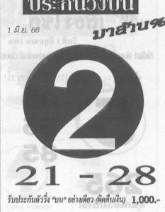 เลขหวยประกันวิ่งบน 1/6/66