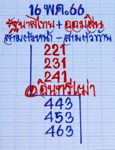 เว็บหวย อินทรีเฒ่า 16/5/66