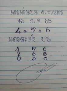 เลขอาจารย์ธเนตร 1/6/66