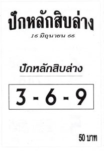 ทีเด็ดหวยปักหลักสิบล่าง 1-7-66