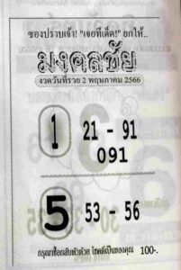 มาแรงเลขมงคลชัย 16-6-66