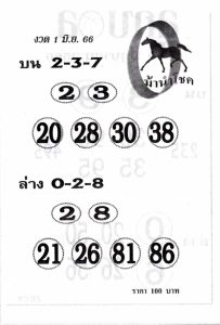 มาแรงเลขม้านำโชค 16-6-66