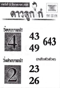 สุดยอดเลขดาวลูกไก่ 16-6-66