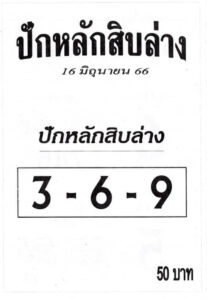สุดยอดเลขปักหลักสิบล่าง 16-6-66