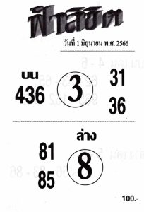 หวยดังเลขฟ้าลิขิต 16-6-66