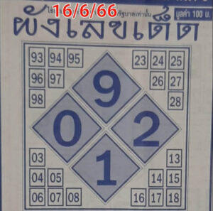 หวยผังเลขเด็ด 16-6-66