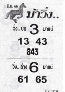 เลขเด็ดม้าวิ่ง 16-6-66