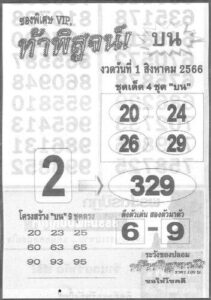 หวยไทย ท้าพิสูจน์บน 31/7/66