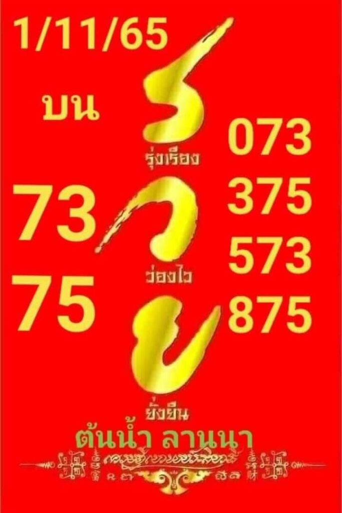 หวยไทย ต้นน้ำลานนา 1/10/66
