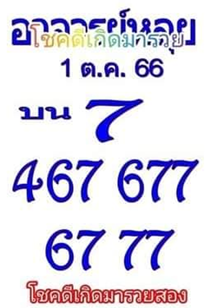 หวยไทย อาจารย์หลุย 1/10/66
